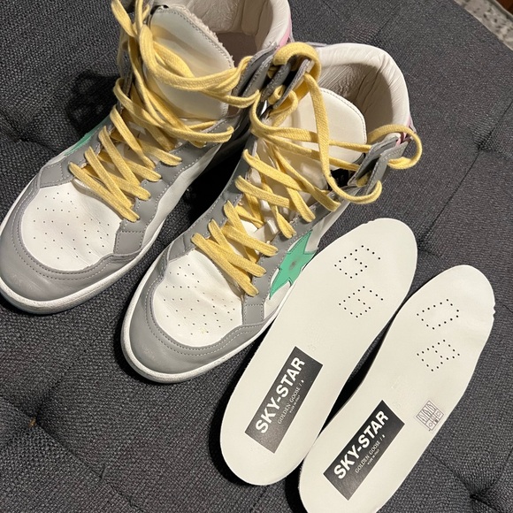 Golden Goose Sky Star 40 Gray and Mint Green Star - Picture 9 of 9